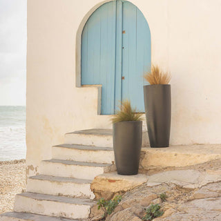 Gray flower pots