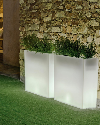 Pots and planters with light