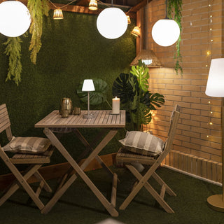 Outdoor furniture, lighting, and pots for balconies