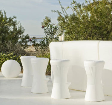 Solar Led Stools Illuminated outdoor seating | Light up patio furniture Newgarden ...